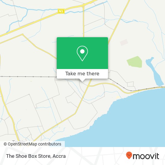 The Shoe Box Store, Nungua, Accra Metropolis map