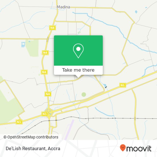De'Lish Restaurant, Accra, Accra Metropolis map