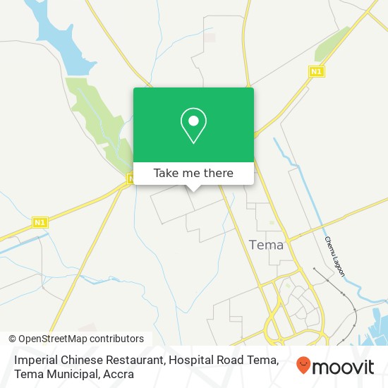Imperial Chinese Restaurant, Hospital Road Tema, Tema Municipal map
