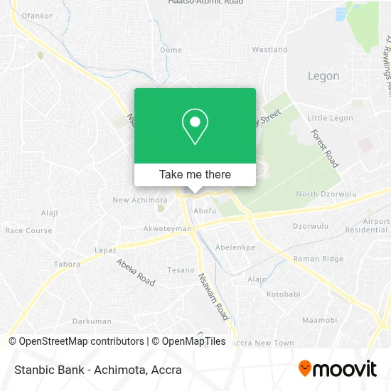 Stanbic Bank - Achimota map