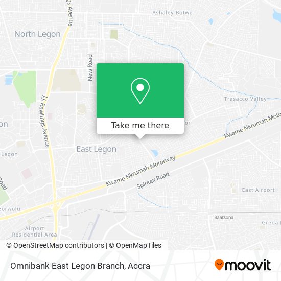 Omnibank East Legon Branch map