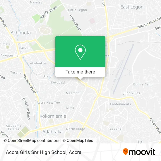 Accra Girls Snr High School map
