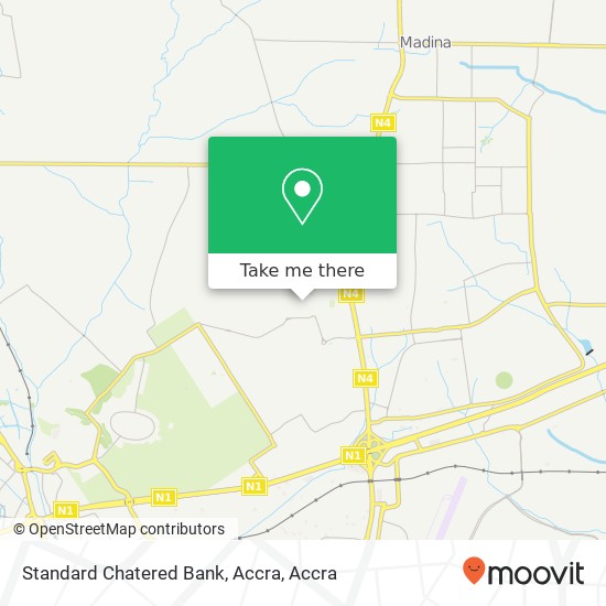 Standard Chatered Bank, Accra map