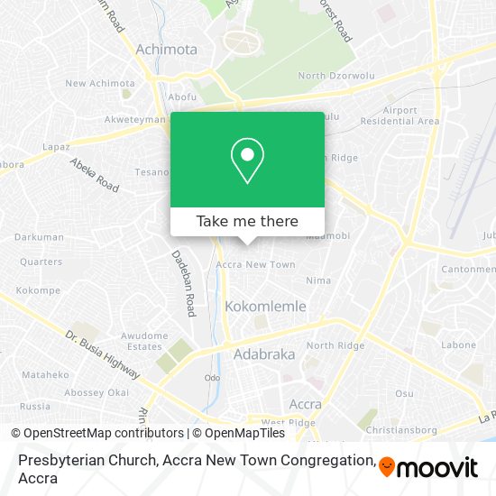 Presbyterian Church, Accra New Town Congregation map