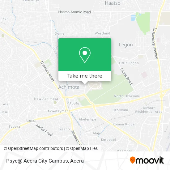 Psyc@ Accra City Campus map