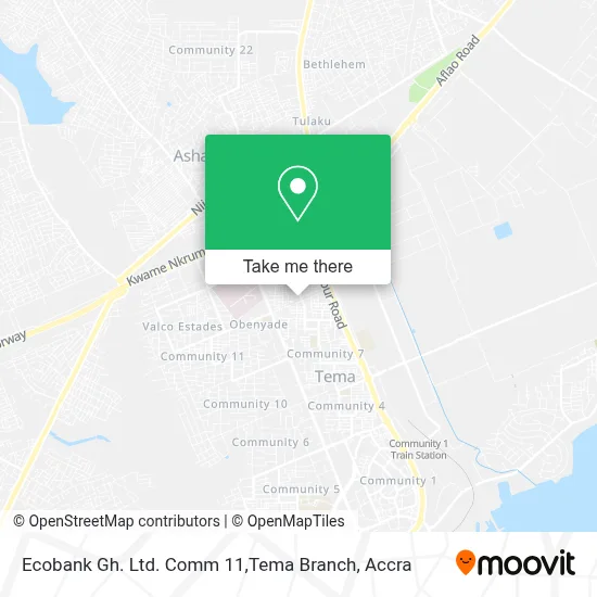 Ecobank Gh. Ltd. Comm 11,Tema Branch map