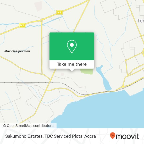 Sakumono Estates, TDC Serviced Plots map