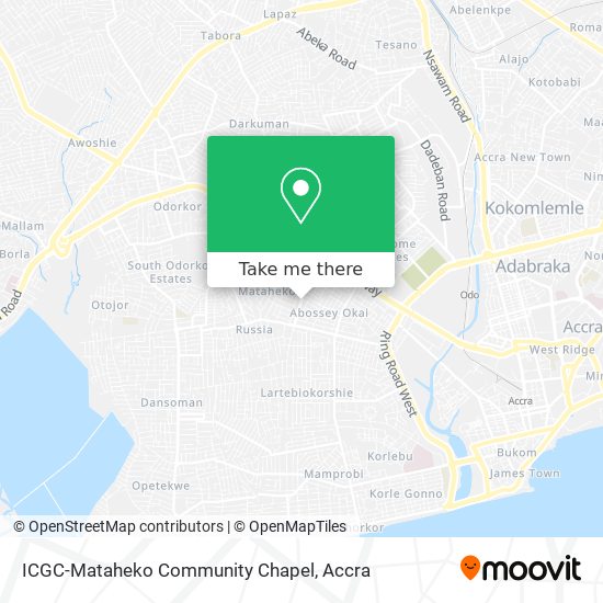 ICGC-Mataheko Community Chapel map