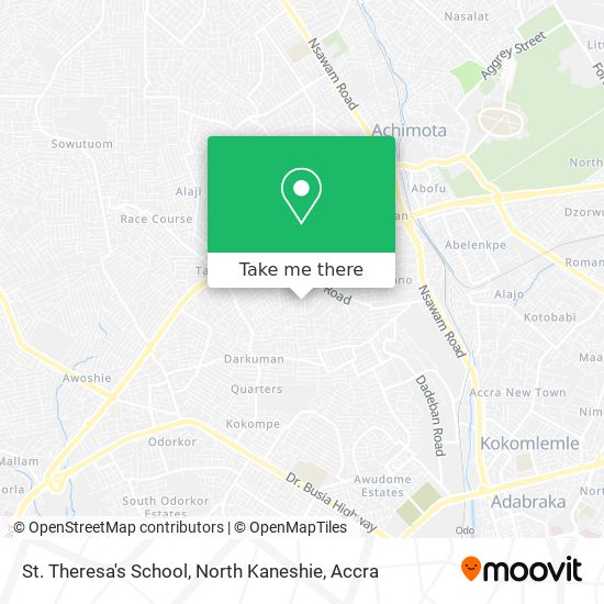 St. Theresa's School, North Kaneshie map