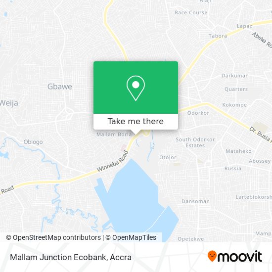 Mallam Junction Ecobank map