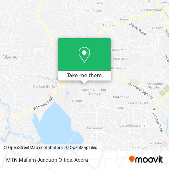 MTN Mallam Junction Office map