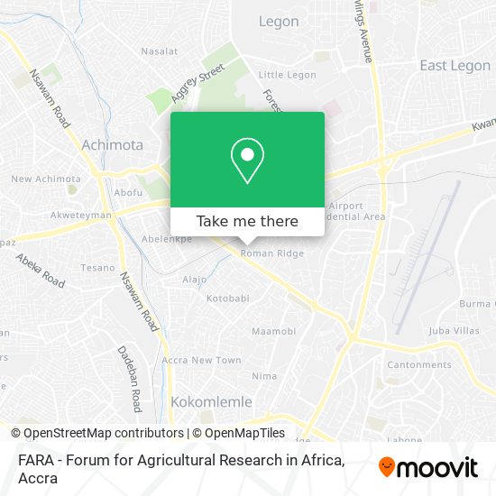 FARA - Forum for Agricultural Research in Africa map