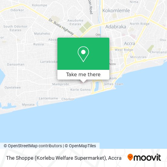 The Shoppe (Korlebu Welfare Supermarket) map