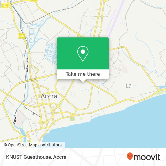 KNUST Guesthouse map