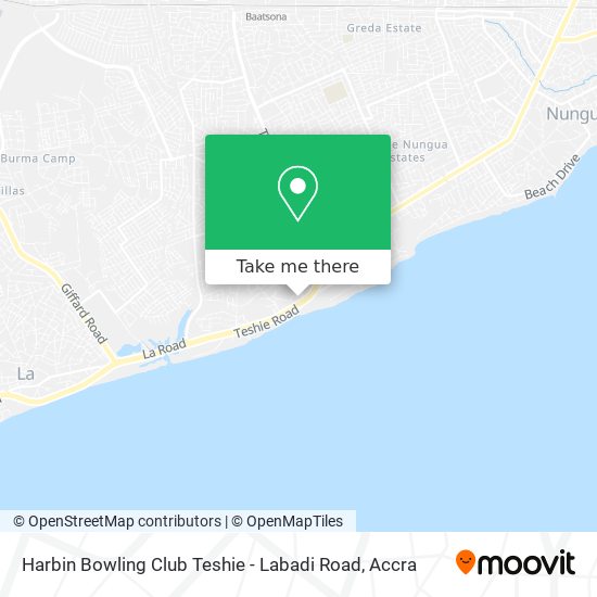 Harbin Bowling Club Teshie - Labadi Road map