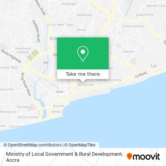 Ministry of Local Government & Rural Development map