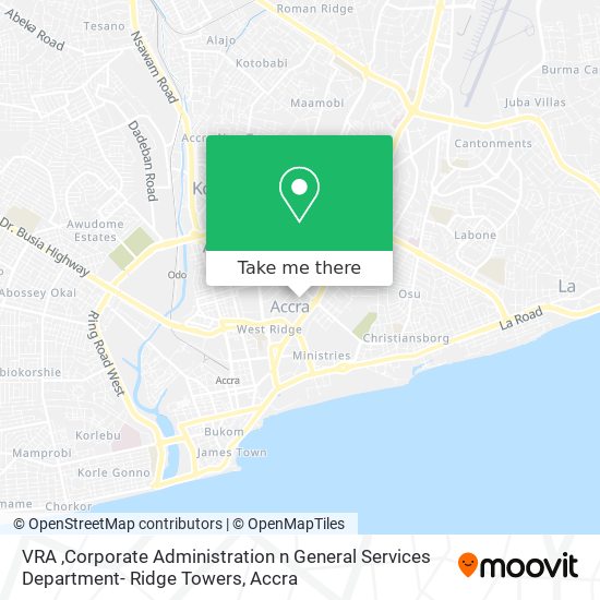 VRA ,Corporate Administration n General Services Department- Ridge Towers map