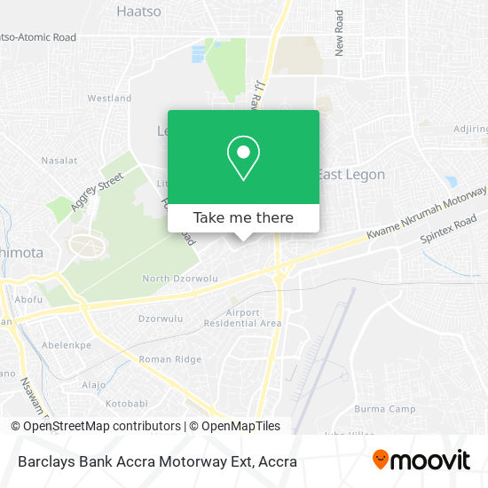 Barclays Bank Accra Motorway Ext map