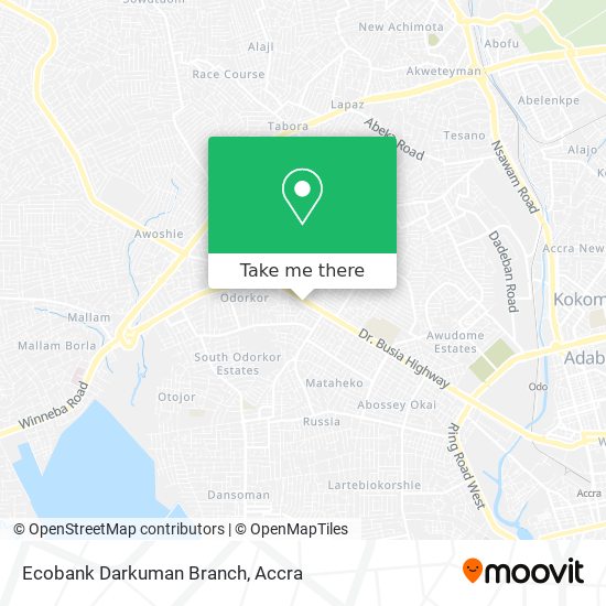 Ecobank Darkuman Branch map