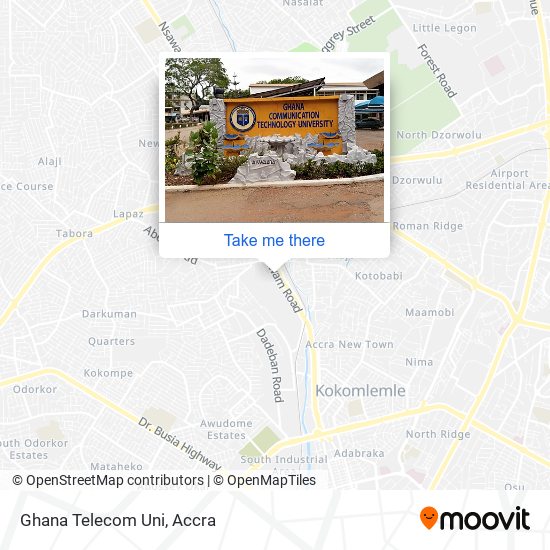 Ghana Telecom Uni map