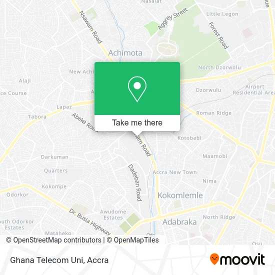 Ghana Telecom Uni map