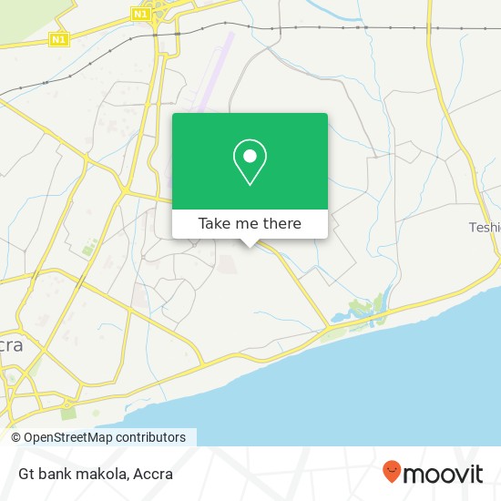 Gt bank makola map