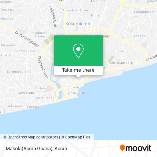 Makola(Accra Ghana) map