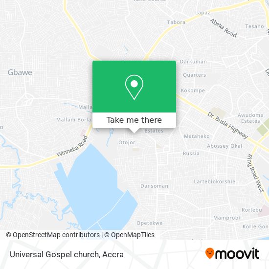 Universal Gospel church map