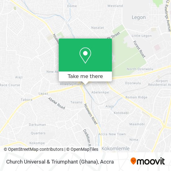 Church Universal & Triumphant (Ghana) map