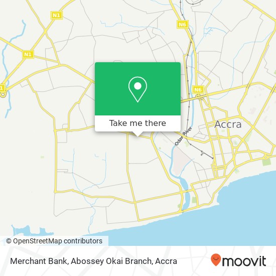 Merchant Bank, Abossey Okai Branch map