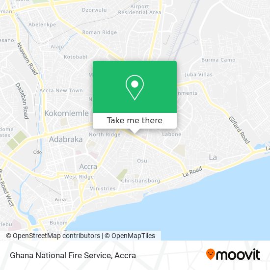 Ghana National Fire Service map