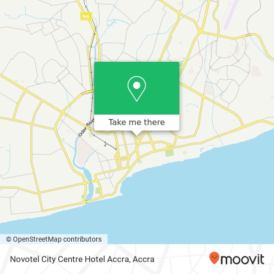 Novotel City Centre Hotel Accra map