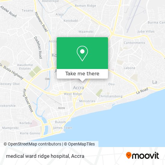 medical ward ridge hospital map