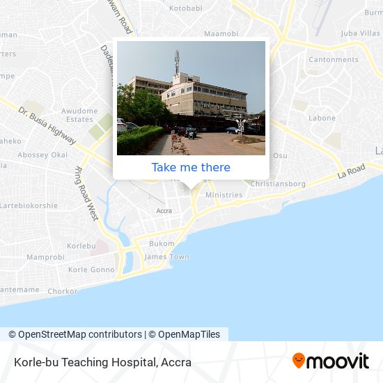 Korle-bu Teaching Hospital map