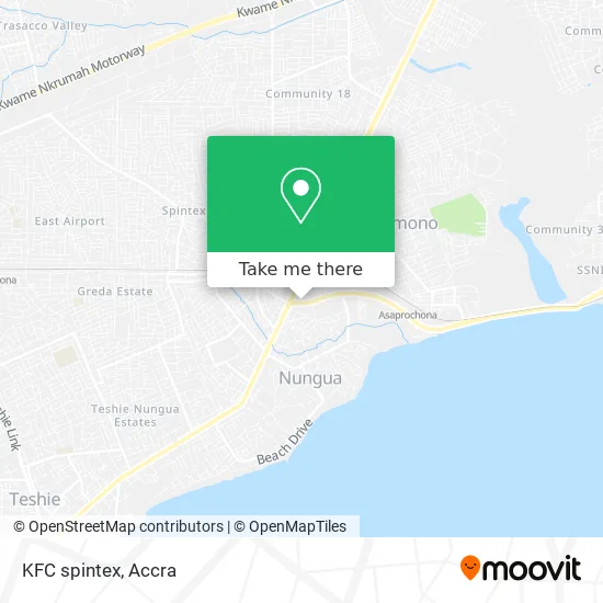 KFC spintex map