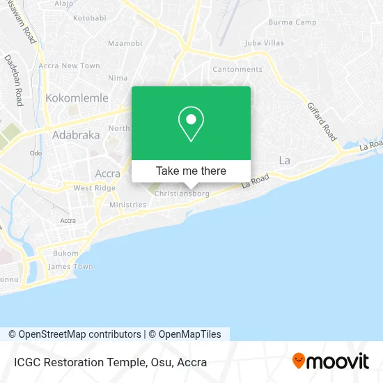 ICGC Restoration Temple, Osu map
