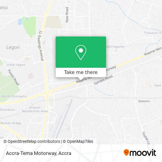 Accra-Tema Motorway map
