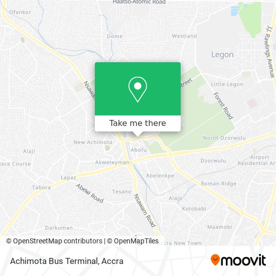 Achimota Bus Terminal map