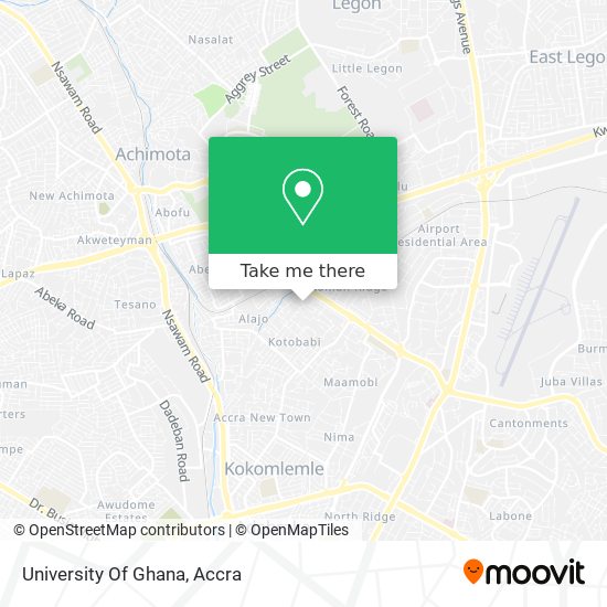 University Of Ghana map