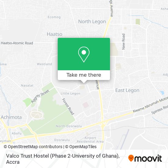 Valco Trust Hostel (Phase 2-University of Ghana) map
