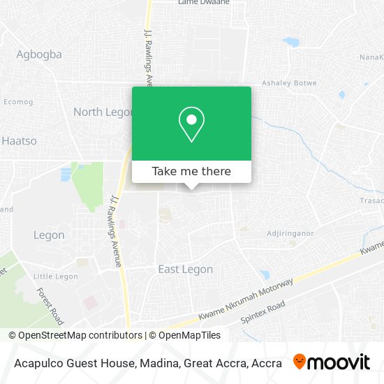Acapulco Guest House, Madina, Great Accra map