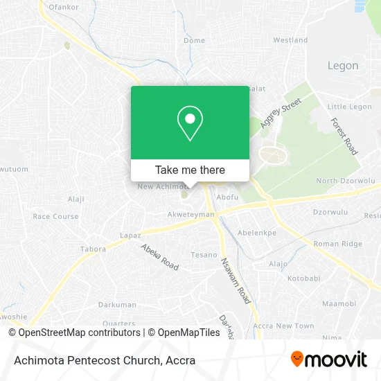 Achimota Pentecost Church map