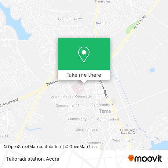 Takoradi station map