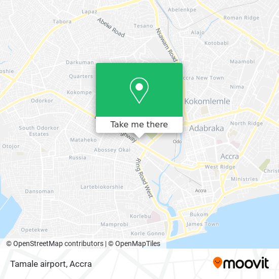 Tamale airport map