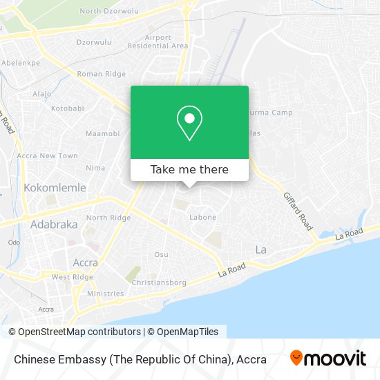 Chinese Embassy (The Republic Of China) map