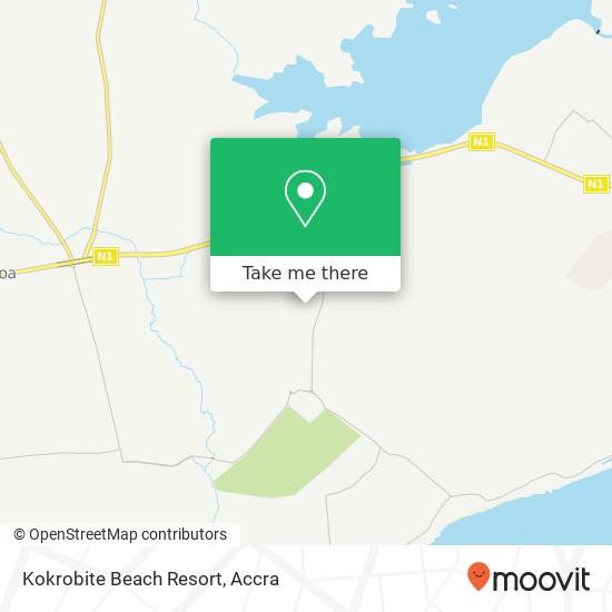 Kokrobite Beach Resort map