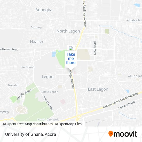 University of Ghana map