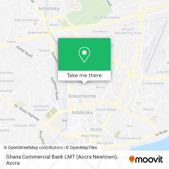 Ghana Commercial Bank LMT (Accra Newtown) map