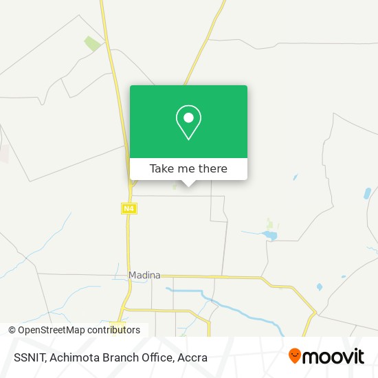 SSNIT, Achimota Branch Office map