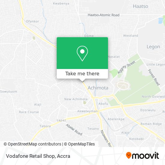 Vodafone Retail Shop map